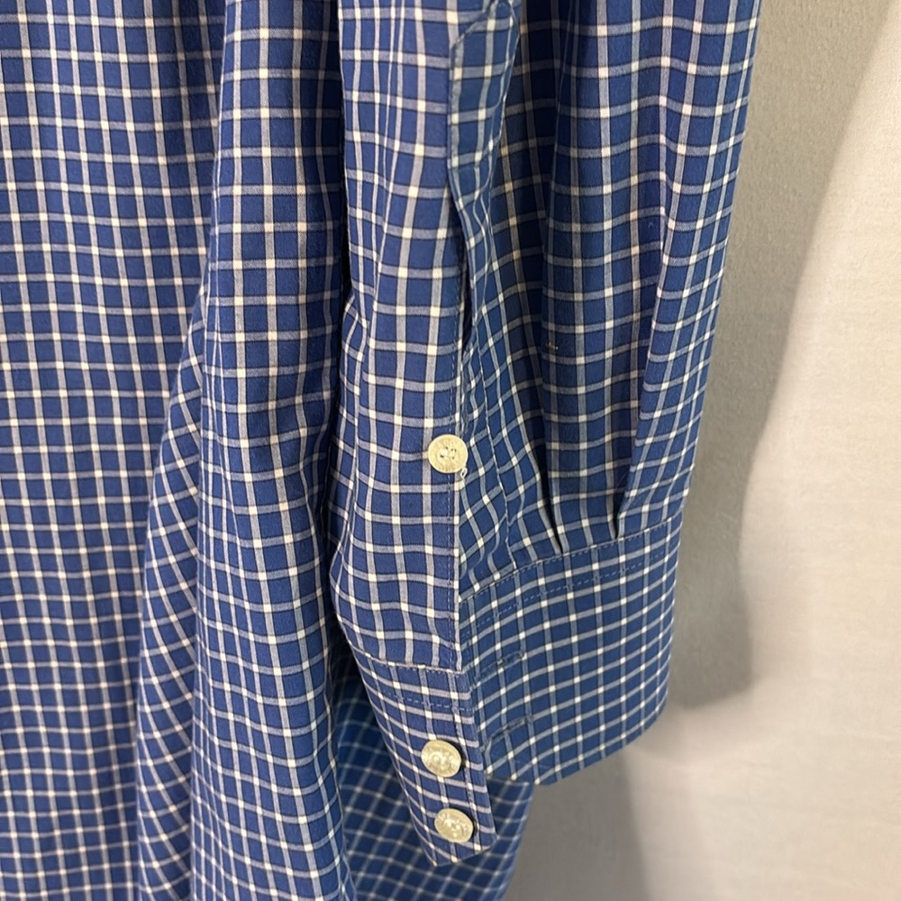 Lacoste Men's Blue Checkered Shirt Size 42 - Picture 6 of 7